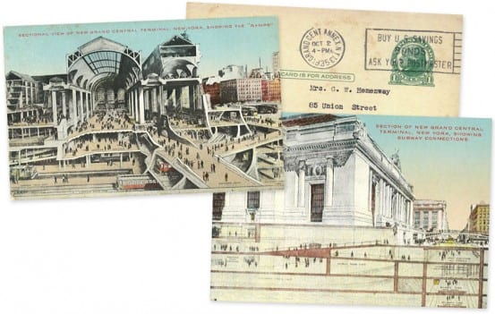 Sending postcards from Grand Central
