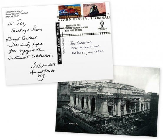 Stamped postcard
