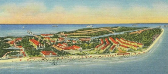 Early view of Cedar Point