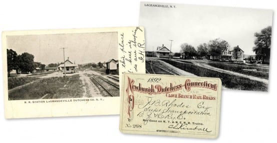 Postcards and ticket from the station