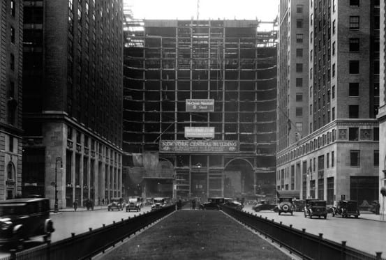Construction on the New York Central building
