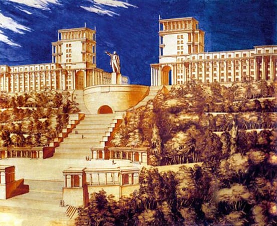 A grandiose plan by the Soviets to replace St. Michael's cathedral and the funicular