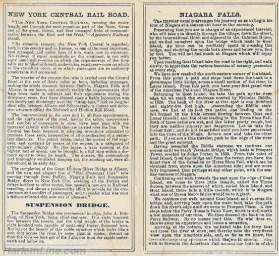 1867 New York Central timetable