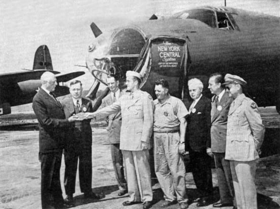 Dedication of the "New York Central System" bomber