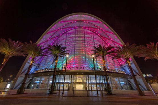 Anaheim Transportation Center lights up