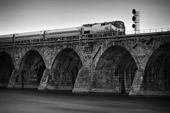 The Pennsylvanian crosses the Pennsy's famous Rockville Bridge