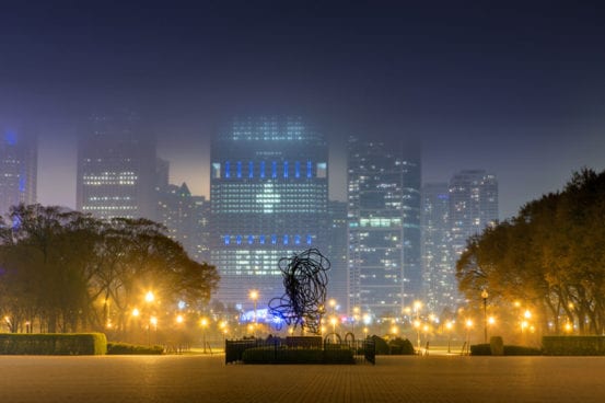 Foggy nights in Chicago
