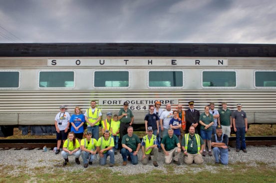 The crew of the Secret City Scenic on their final day of operations