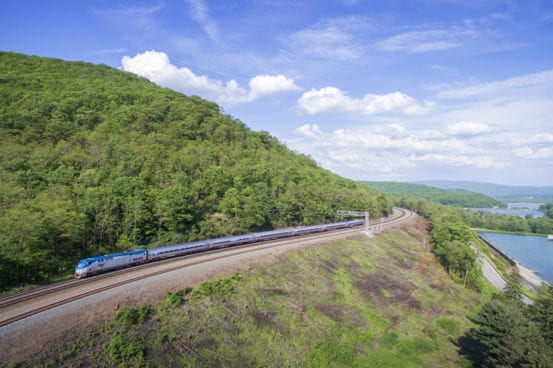 The Pennsylvanian eases onto the famed Horseshoe Curve
