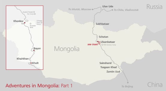 Mongolia Travel Map