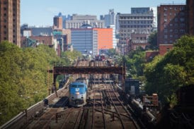 Remember NICK! Amtrak passes by what was NICK tower. After the Penn Central merger, the NYC's NK (New yorK) tower was referred to as NICK to differentiate it from the Pennsy's NK (NewarK) tower