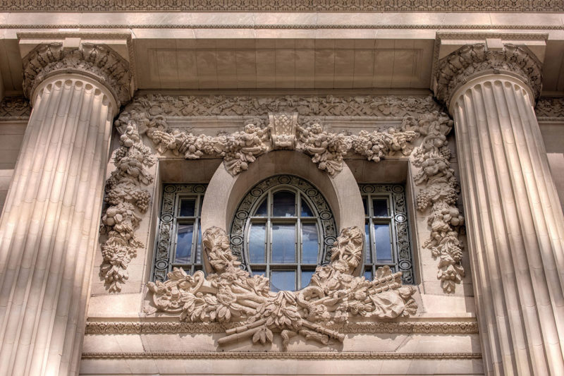 Elegant columns and sculptural details