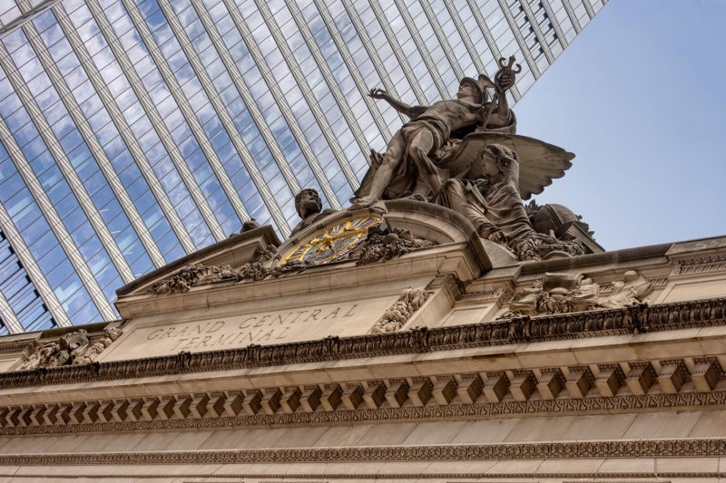 The statuary group atop Grand Central