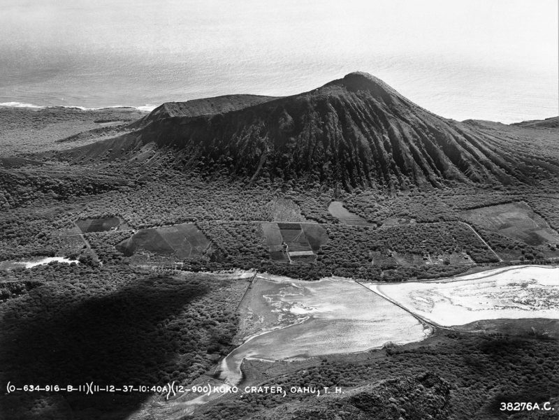 Koko Crater in 1937, from the National Archives