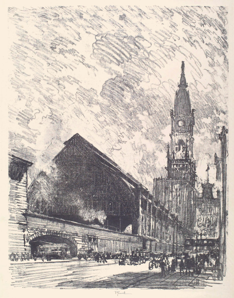 Exterior views near the old Broad Street Station, Philadelphia
