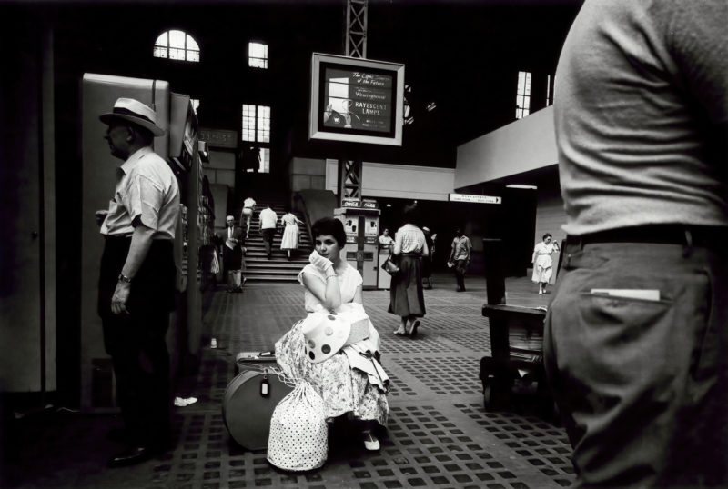 7/58 - A woman waits at Pennsylvania Station