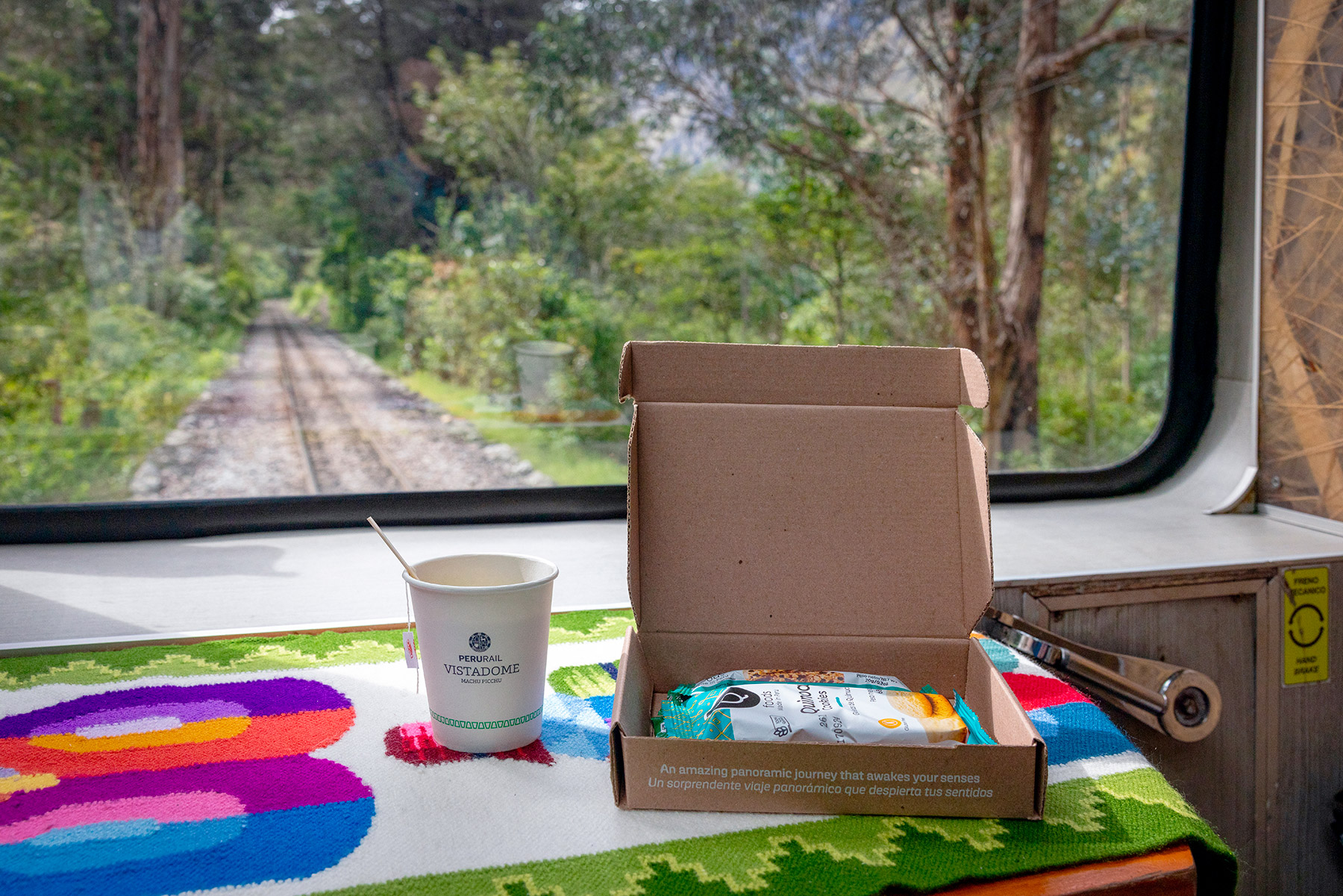 Vistadome passengers get tea or coffee, and a snack box for the ride